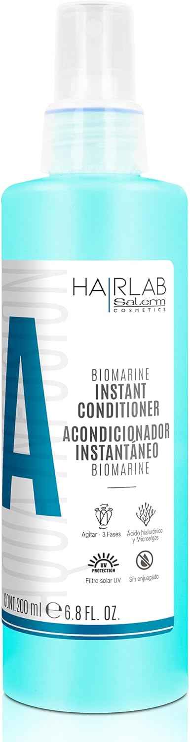 SALERM - Acondicionador Pelo sin Aclarado - Biomarine Hair Lab - 200 ml - Hidrata y Desenreda el Cabello - Cierra la Cutícula - Extracto de Algas Marinas y Ácido Hialurónico - Sin Parabenos
