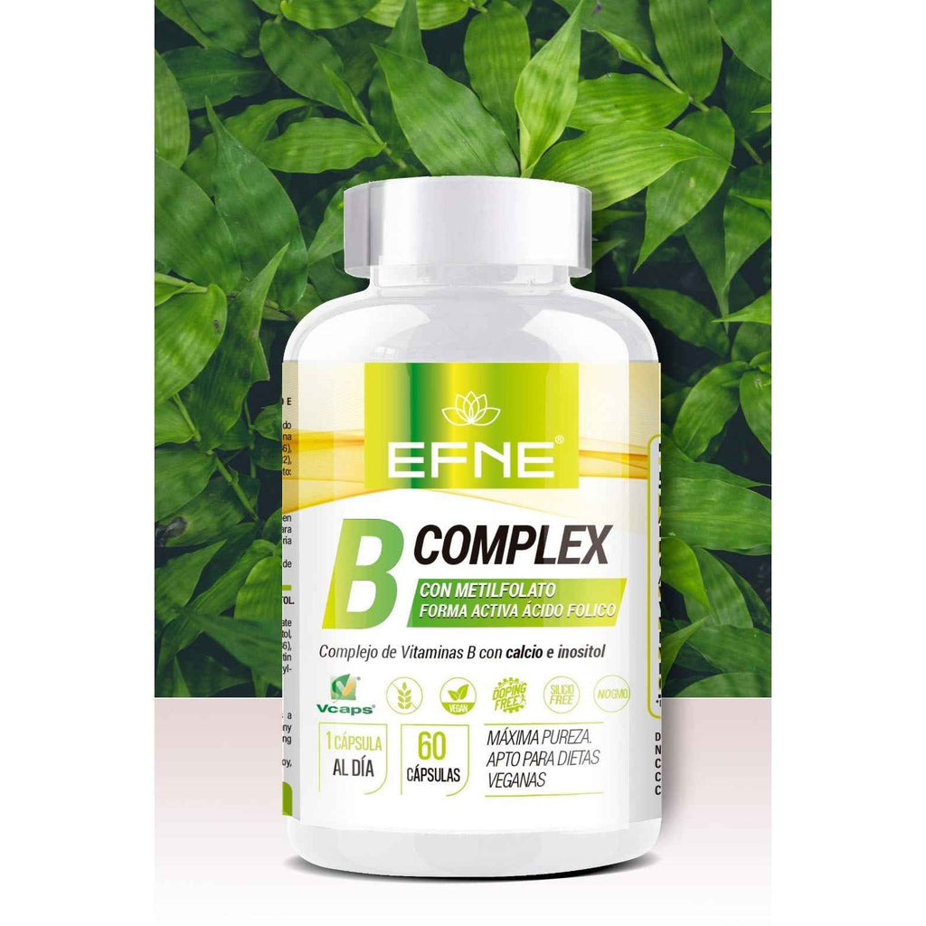COMPLEJO DE VITAMINA B COMPLEX CON METILFOLATO. Forma Activa Ácido Fólico. (Deficiencias por veganismo, Agotamiento)