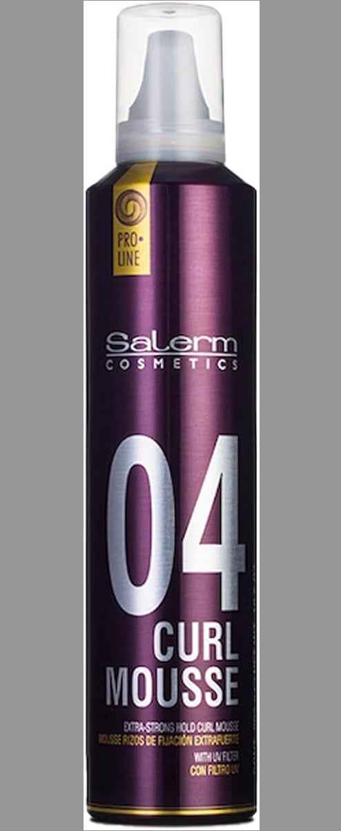 SALERM - Espuma Pelo Rizado - Pro Line Curl Mousse - 300 ml - Rizos más Definidos y Flexibles - Fijación Extrafuerte - Efecto Antihumedad - Protección del Color