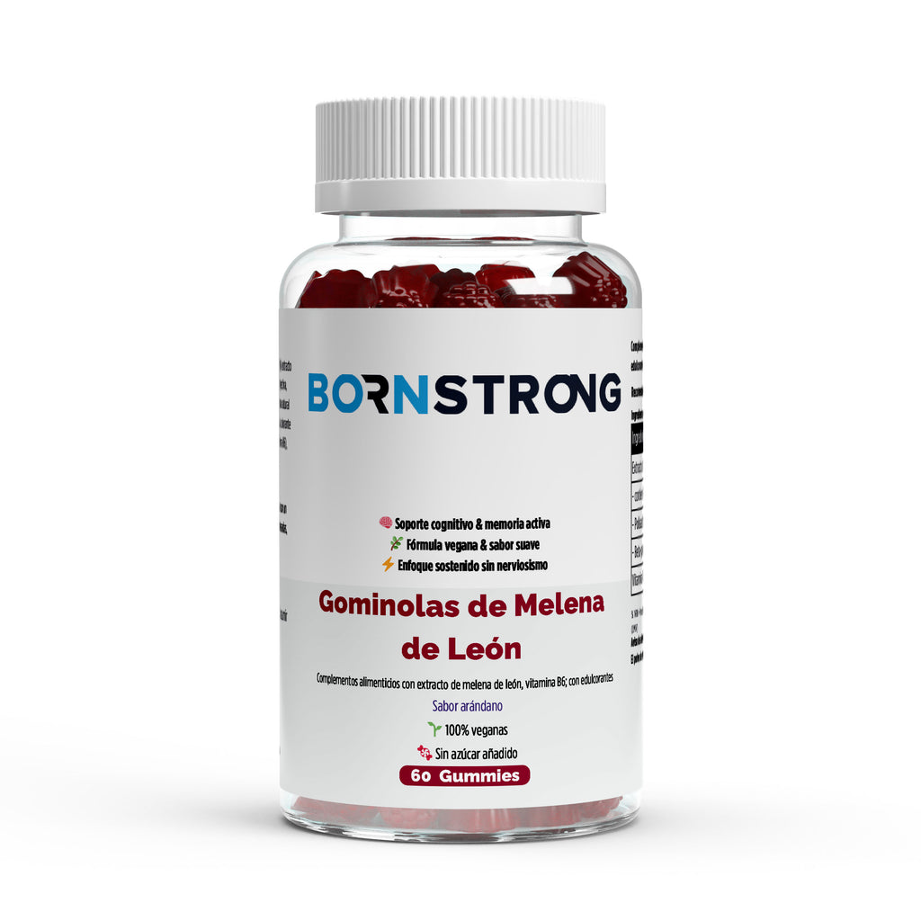 Gominolas Lion's Mane (Melena de León) + Vitamin B6 • Claridad Mental • Focus Limpio • Rendimiento - BORNSTRONG FITNESS