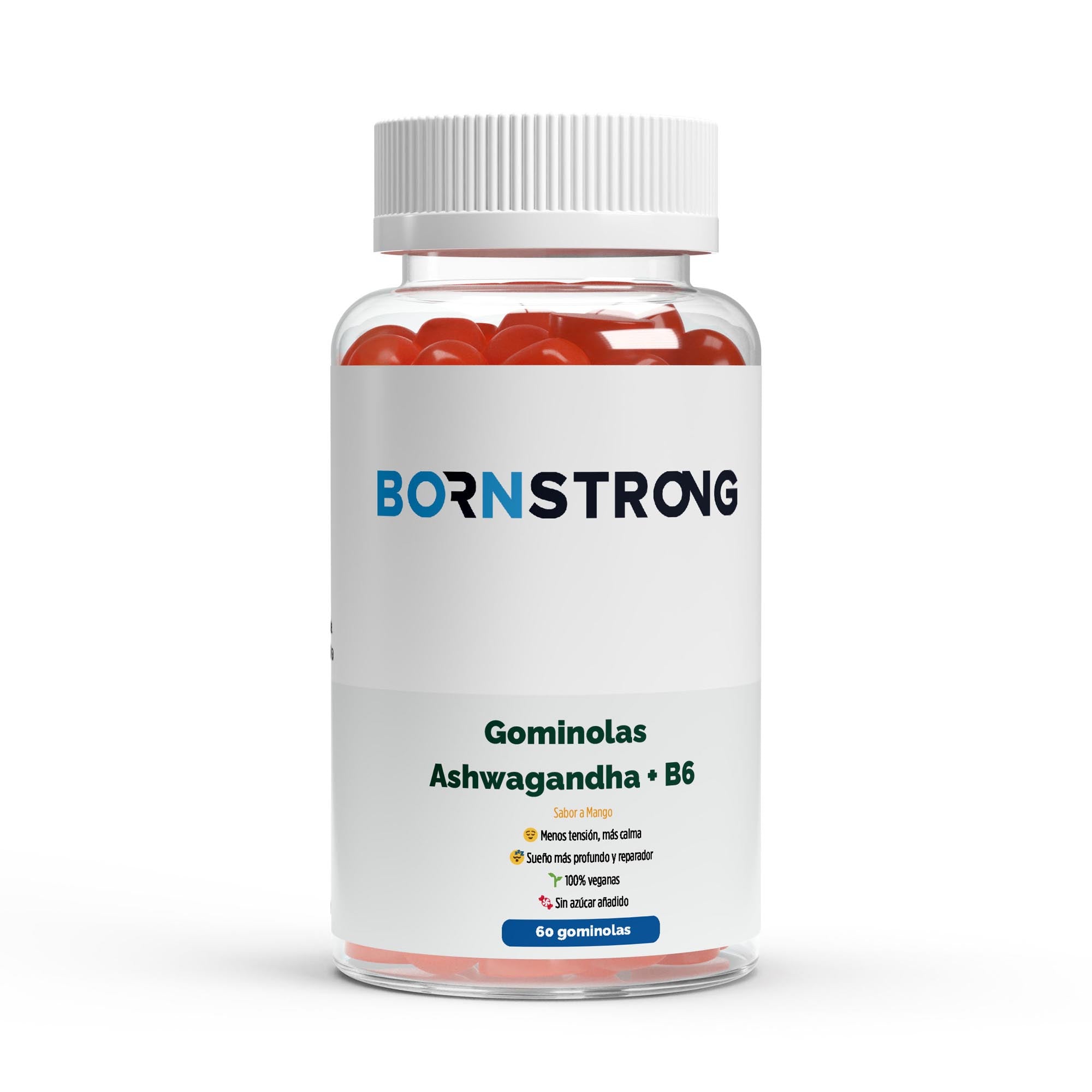 Gominolas Ashwagandha + Vitamina B6 • Calma Natural • Sueño Reparador • Estrés bajo control - BORNSTRONG FITNESS