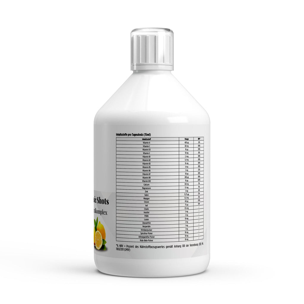 Multivitaminico Basic Shots Plus+ • Energia Diaria  • Vitaminas Esenciales