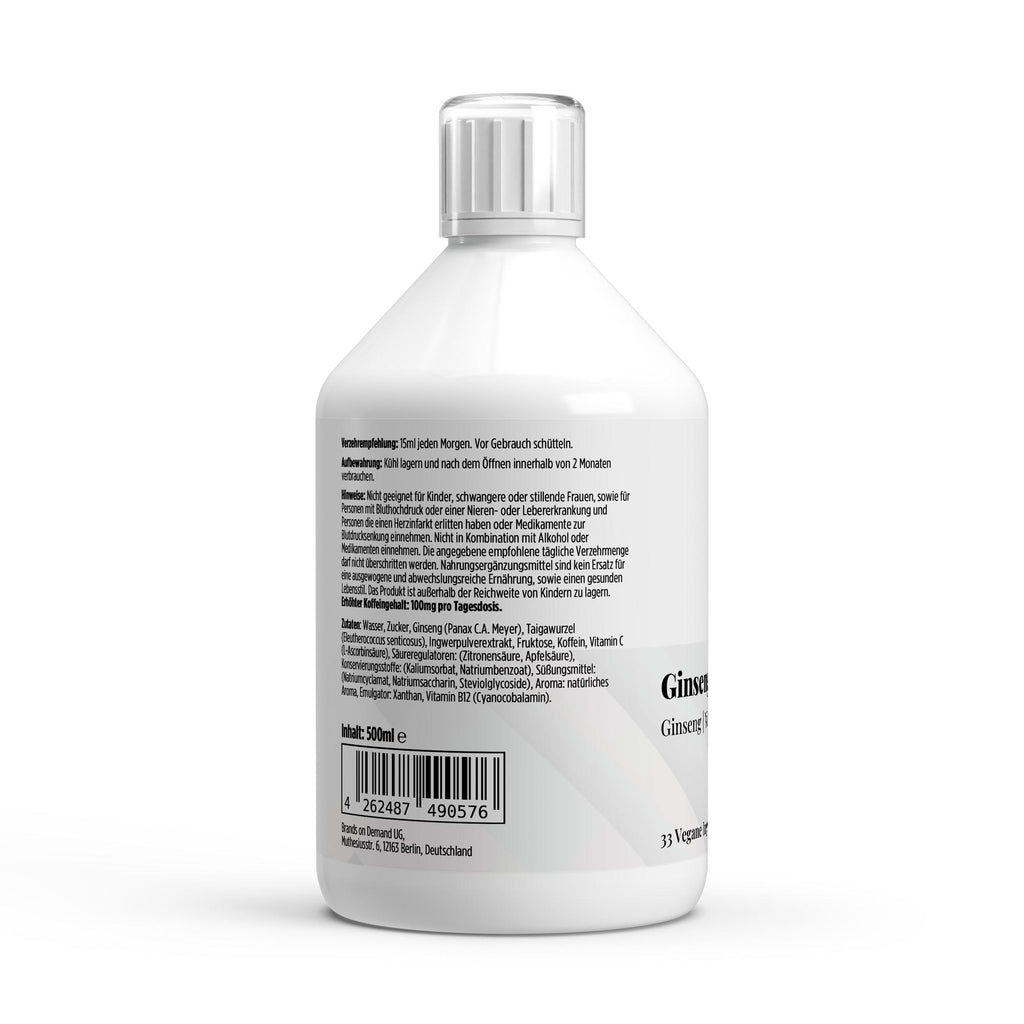 Ginseng Power Plus+ - 50 Shots - 500ml - BORNSTRONG FITNESS