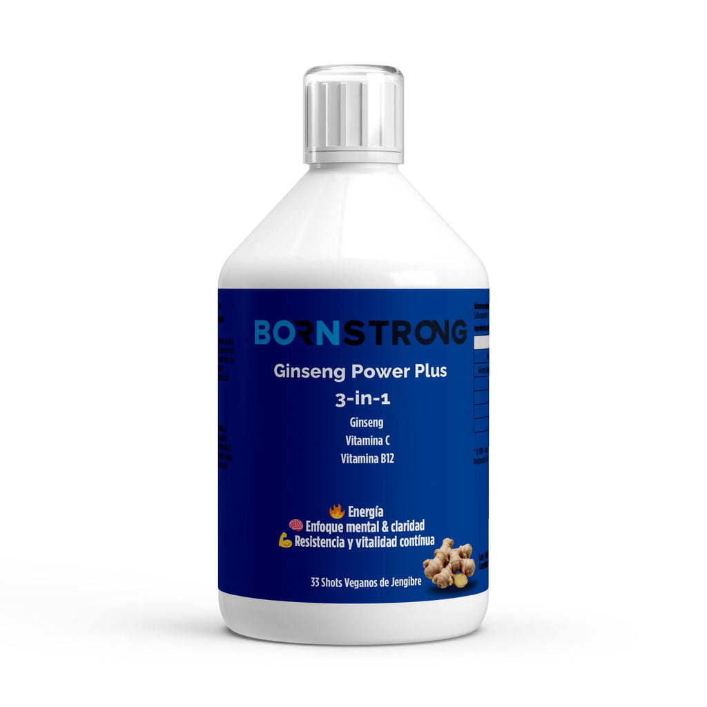 Ginseng Power Plus+ • Foco Mental • Rendimiento Diario • Energía Limpia - BORNSTRONG FITNESS