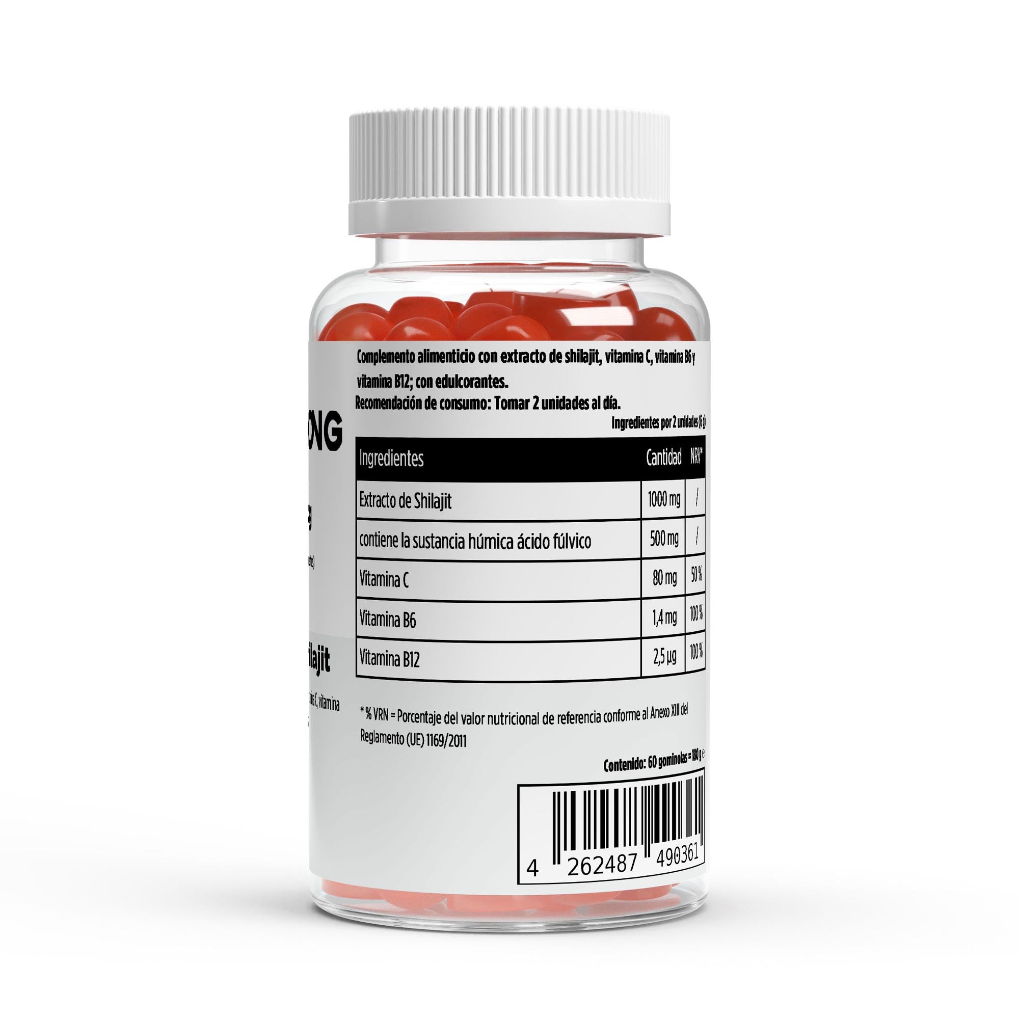 Premium Shilajit Gominolas 1000 + Vitamina C,B6, B12 • Energía Profunda • Rendimiento Mental - BORNSTRONG FITNESS