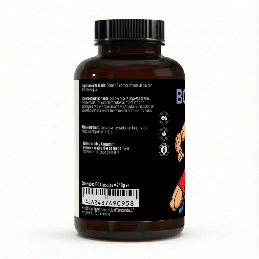 Bote de creatina monohidrato en tabletas – 180 tabletas – formato sin polvo