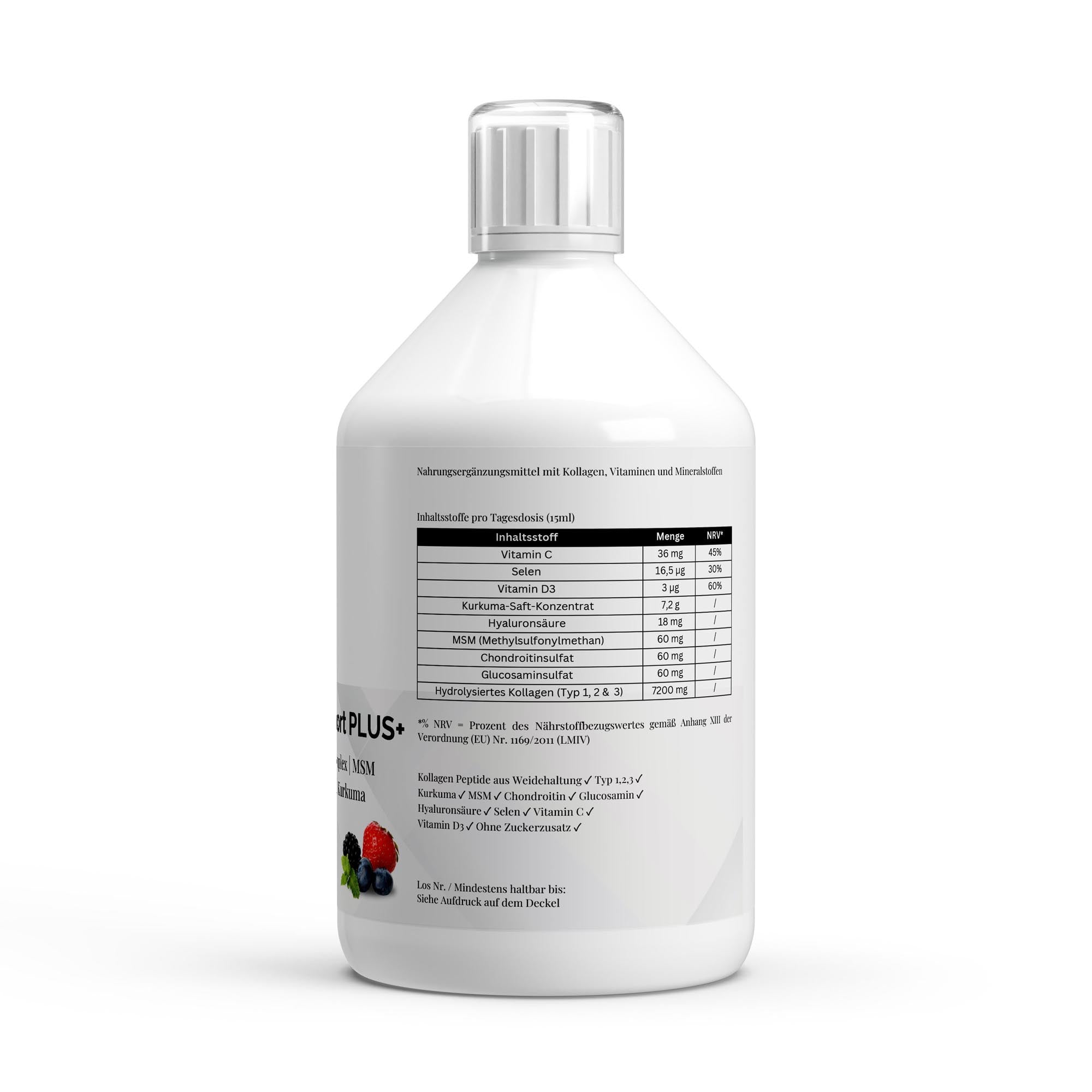 Colageno Support PLUS+ Shots (1500 DA) - Baya Silvestre - 500ml