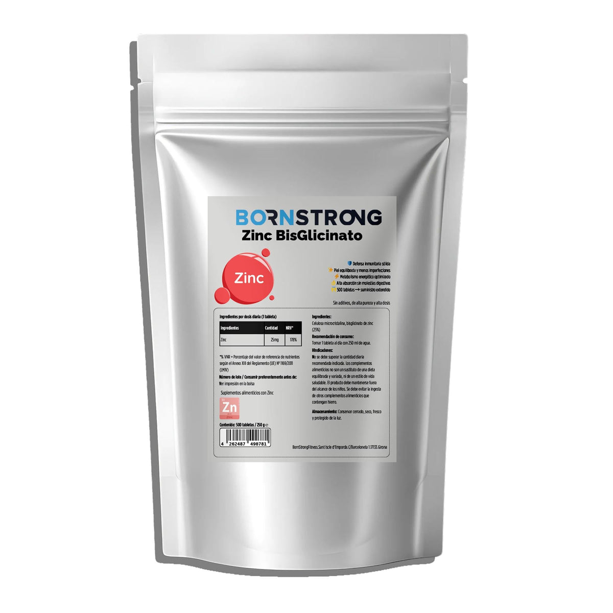 Bisglicinato de Zinc 25 mg — componente de Pack Immunity & Balance