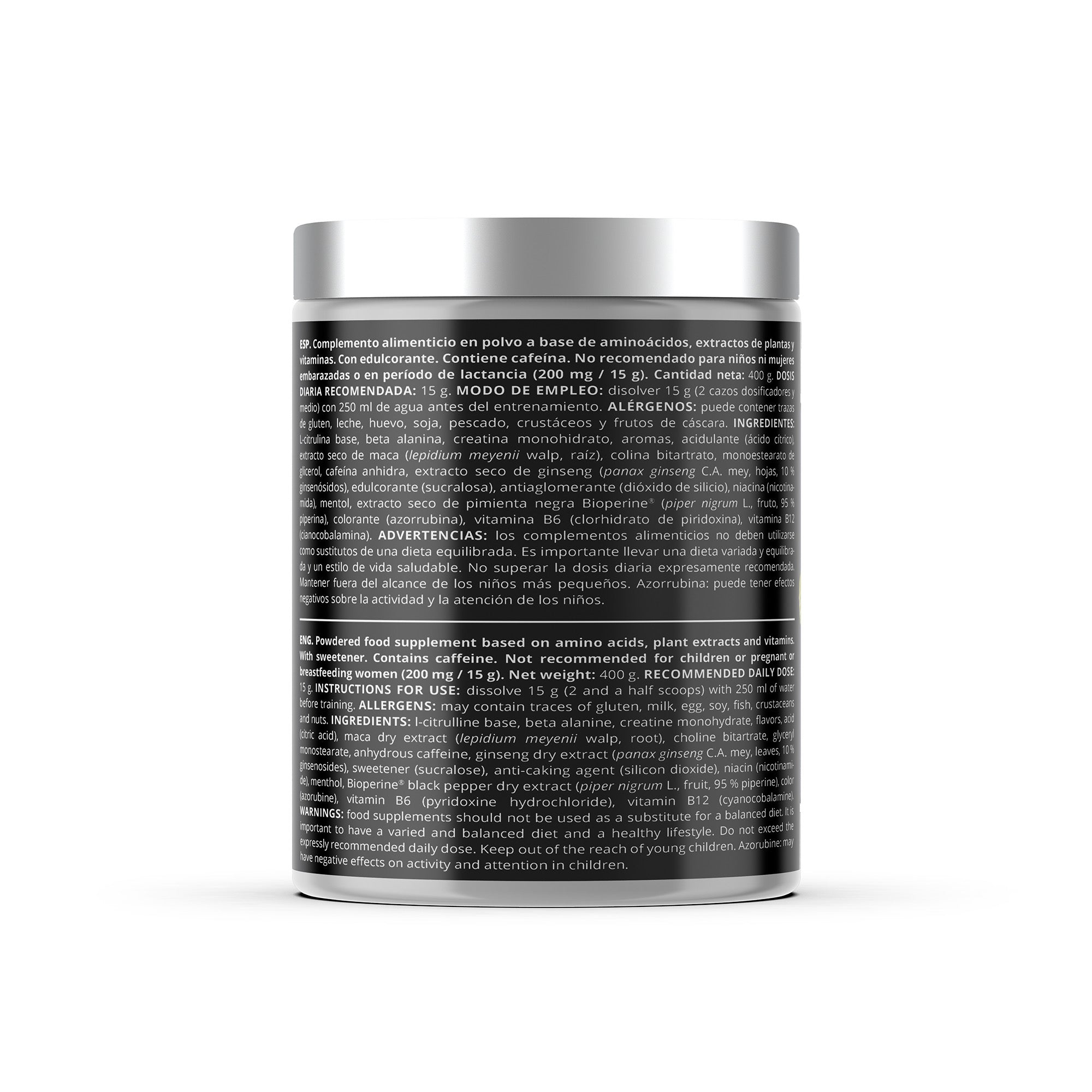 R1 EFNE – Pre Entrenamiento con Cafeína y Potenciadores de Rendimiento (Limón)