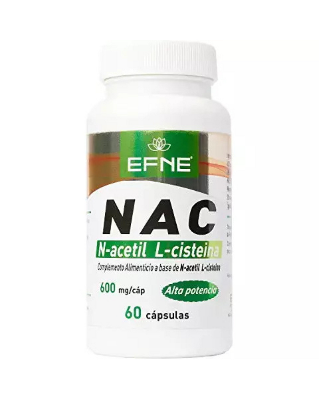NAC 600mg - N-Acetilcisteína Pura | Glutatión y Salud Pulmonar - EFNE