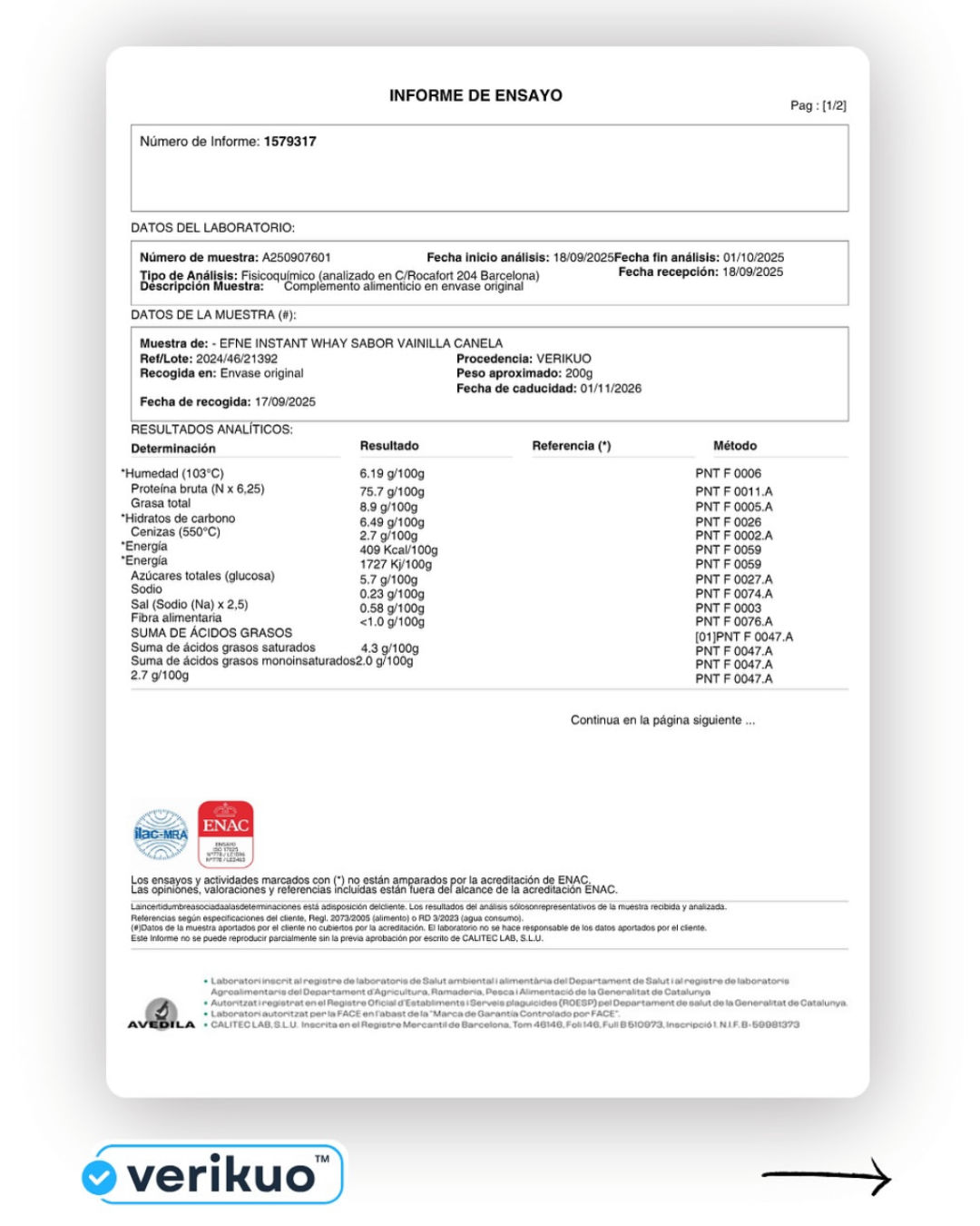 Proteína Whey Vainilla-Canela EFNE | Suave, Ligera y Efectiva con DigeZyme® (1kg / 2kg)