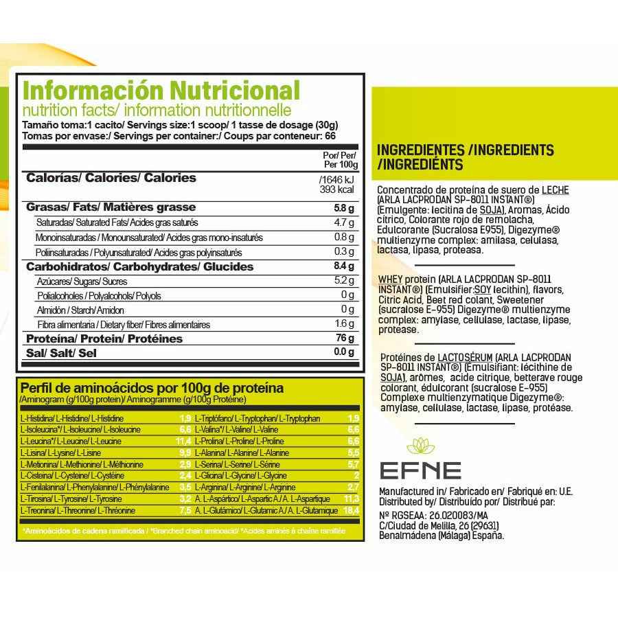 Proteína Whey Cheesecake EFNE – Sabor cremoso y puro