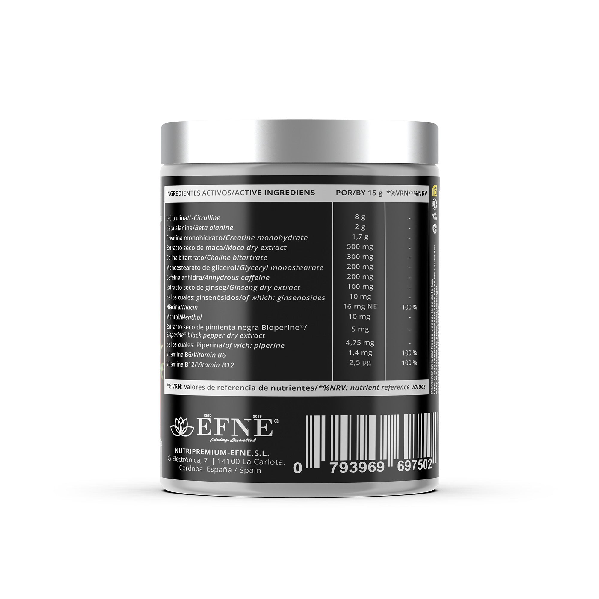 R1 EFNE – Pre Entrenamiento con Cafeína y Potenciadores de Rendimiento