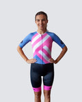 Women's Lines Trisuit -  Pink