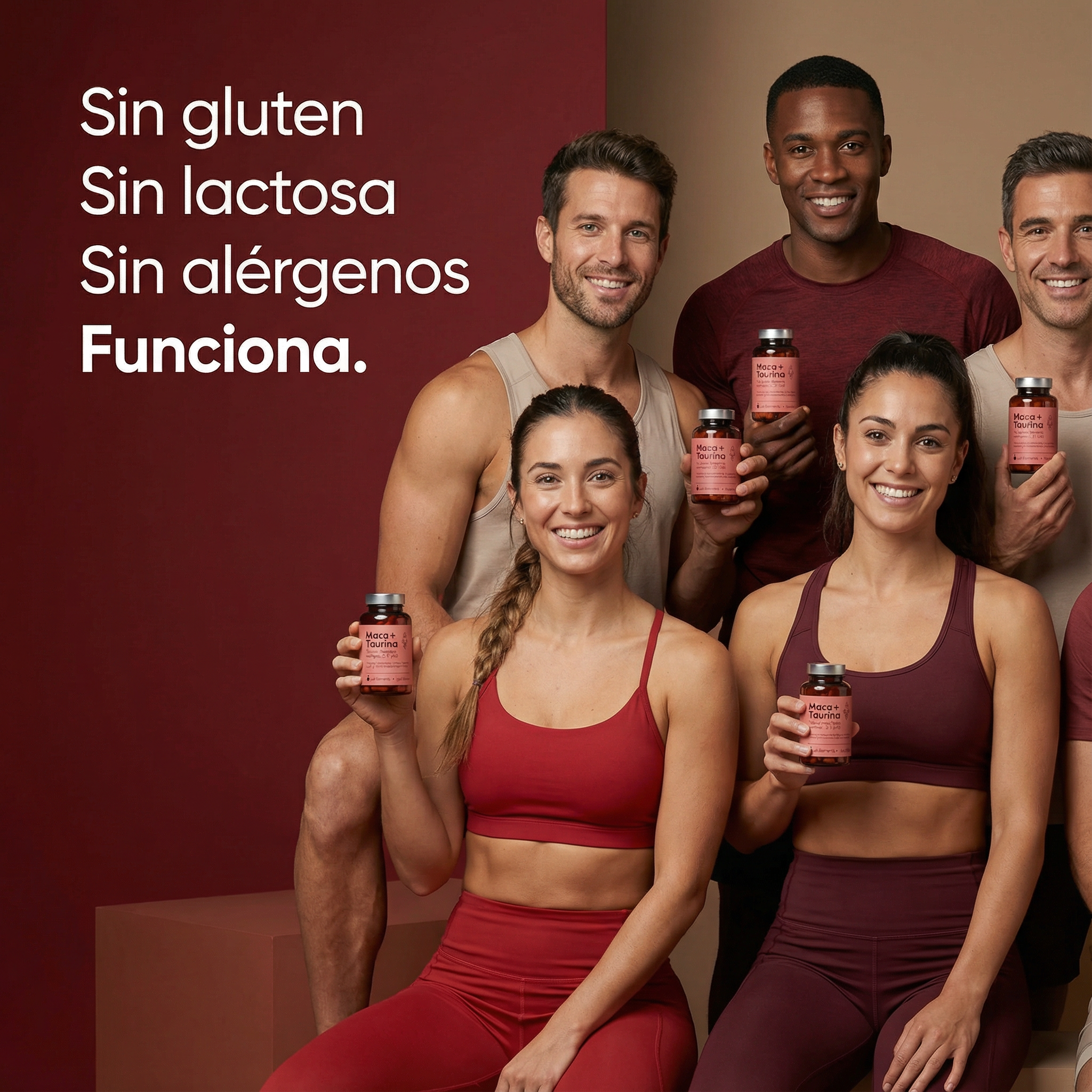 Maca + Taurina Just Elements Wellness 120 cápsulas - Aumenta tu rendimiento fisico