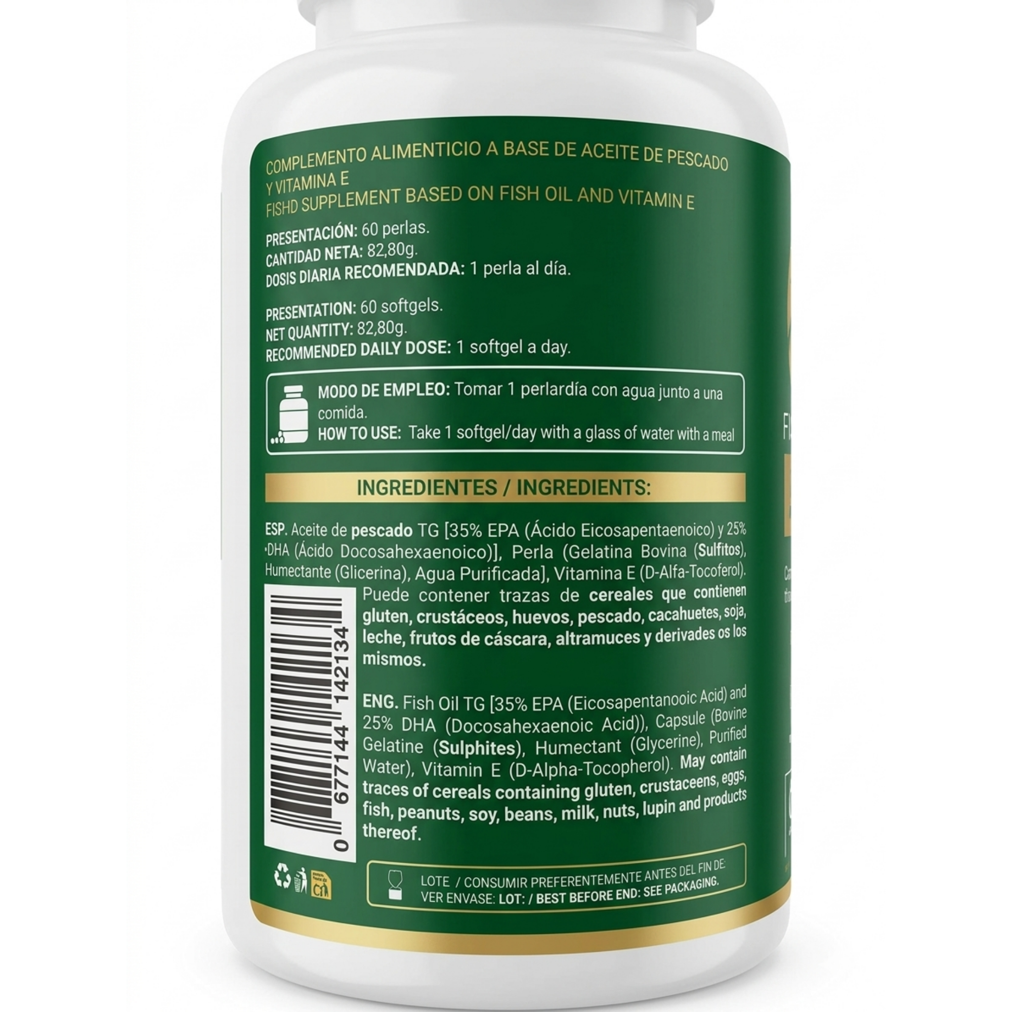 Omega-3 1000mg EFNE (Alta Concentración EPA/DHA) · Certificado IFOS™ 5 Estrellas