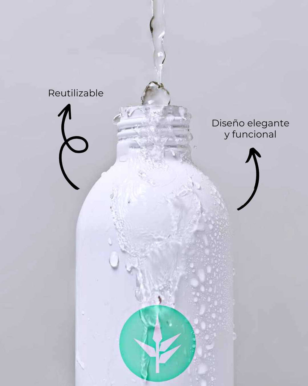 Botella de aluminio reutilizable para Gel de peinado o champú