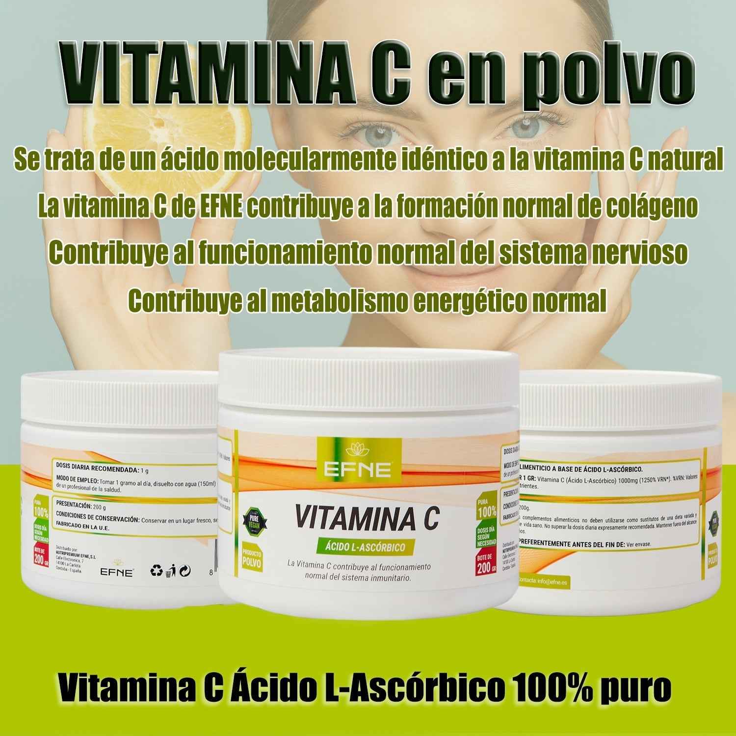 Vitamina C Ácido L-Ascórbico 200 gr