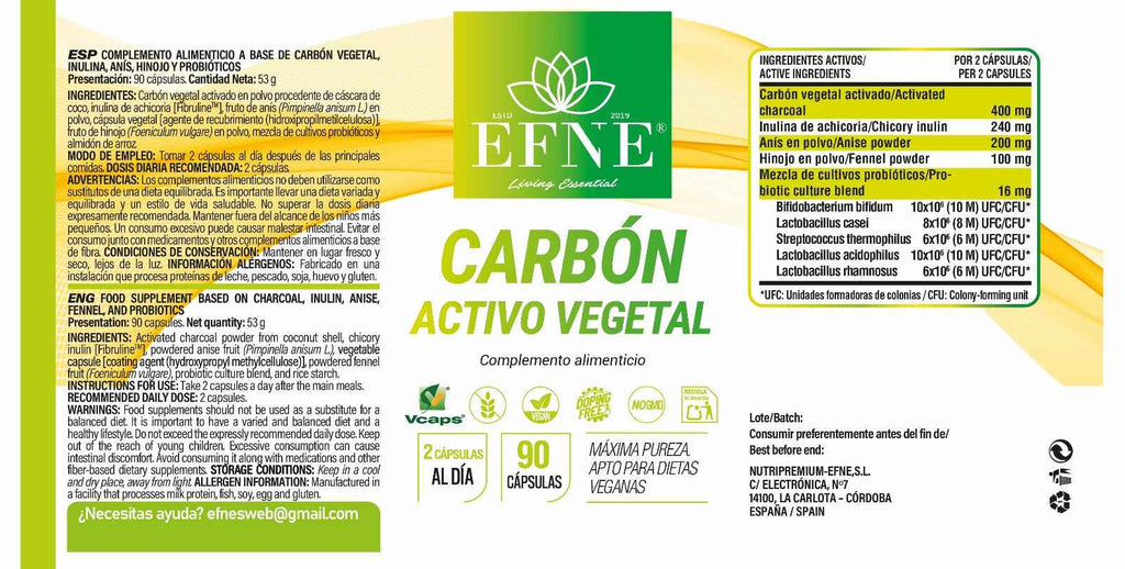 Carbón Activo Vegetal EFNE