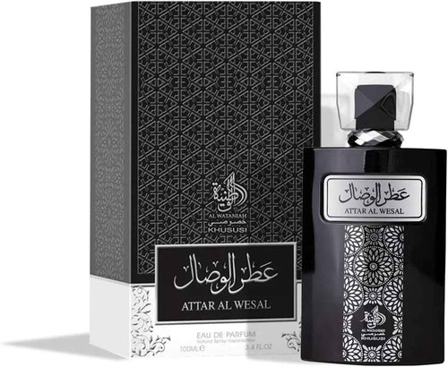 Al Wataniah Attar Al Wesal - Perfume Oriental Unisex con Notas de Madera y Especias - Aroma Intenso y Duradero - 100 ml
