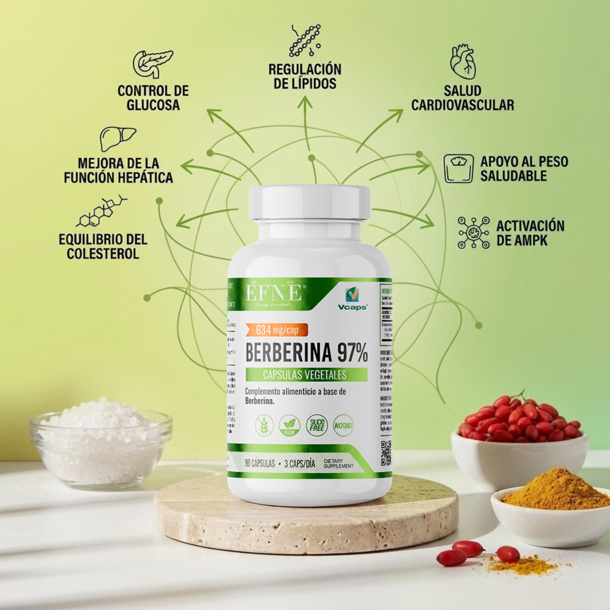 Berberina 97% EFNE – Control de glucosa y metabolismo