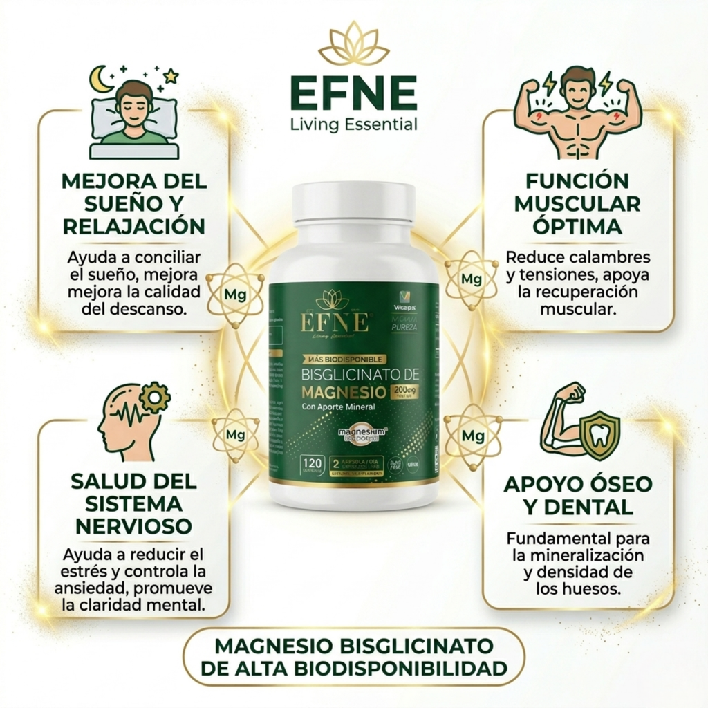 Magnesio Bisglicinato EFNE – Sueño, Relajación y Energía Natural