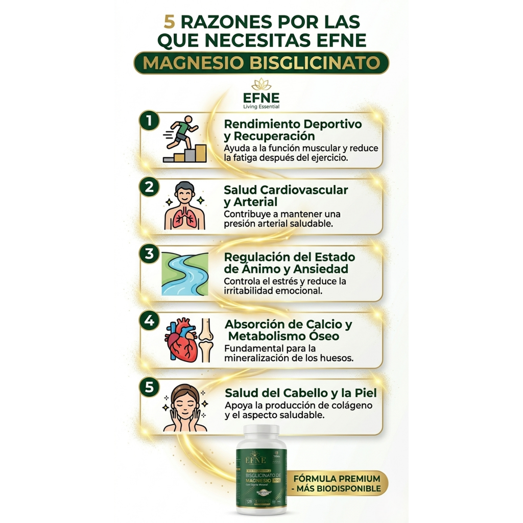 Magnesio Bisglicinato EFNE – Sueño, Relajación y Energía Natural