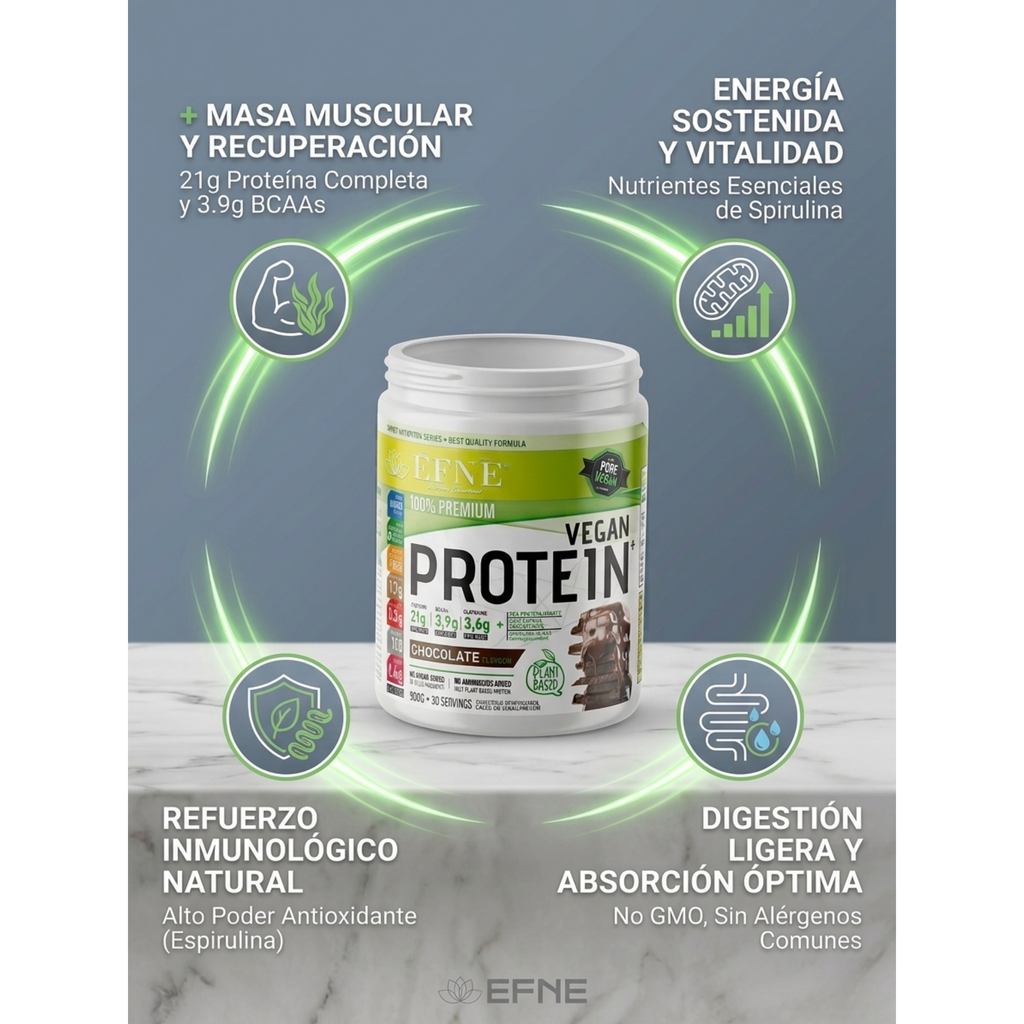 Proteína Vegana EFNE – Plant Based sin azúcares