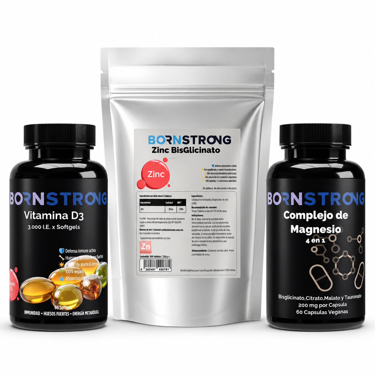 Pack Immunity & Balance: vitamina D3, zinc bisglicinato y magnesio Complex 4