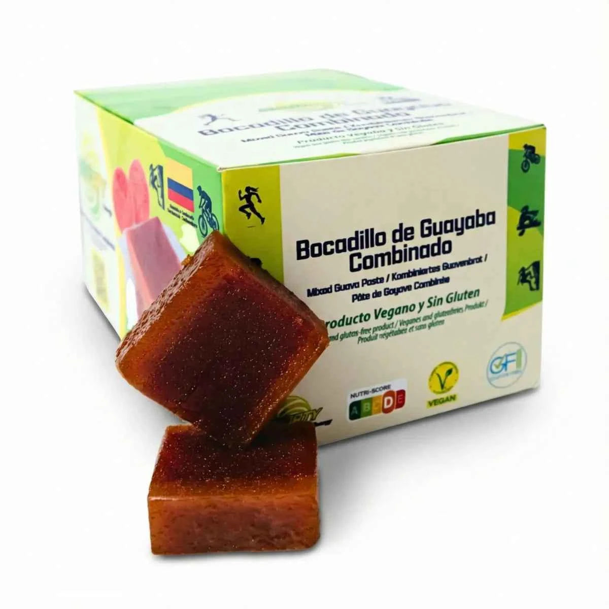 Bocadillo de Guayaba Energy: Gel Sólido Natural (Caja 32 Uds. / Pack Ahorro)