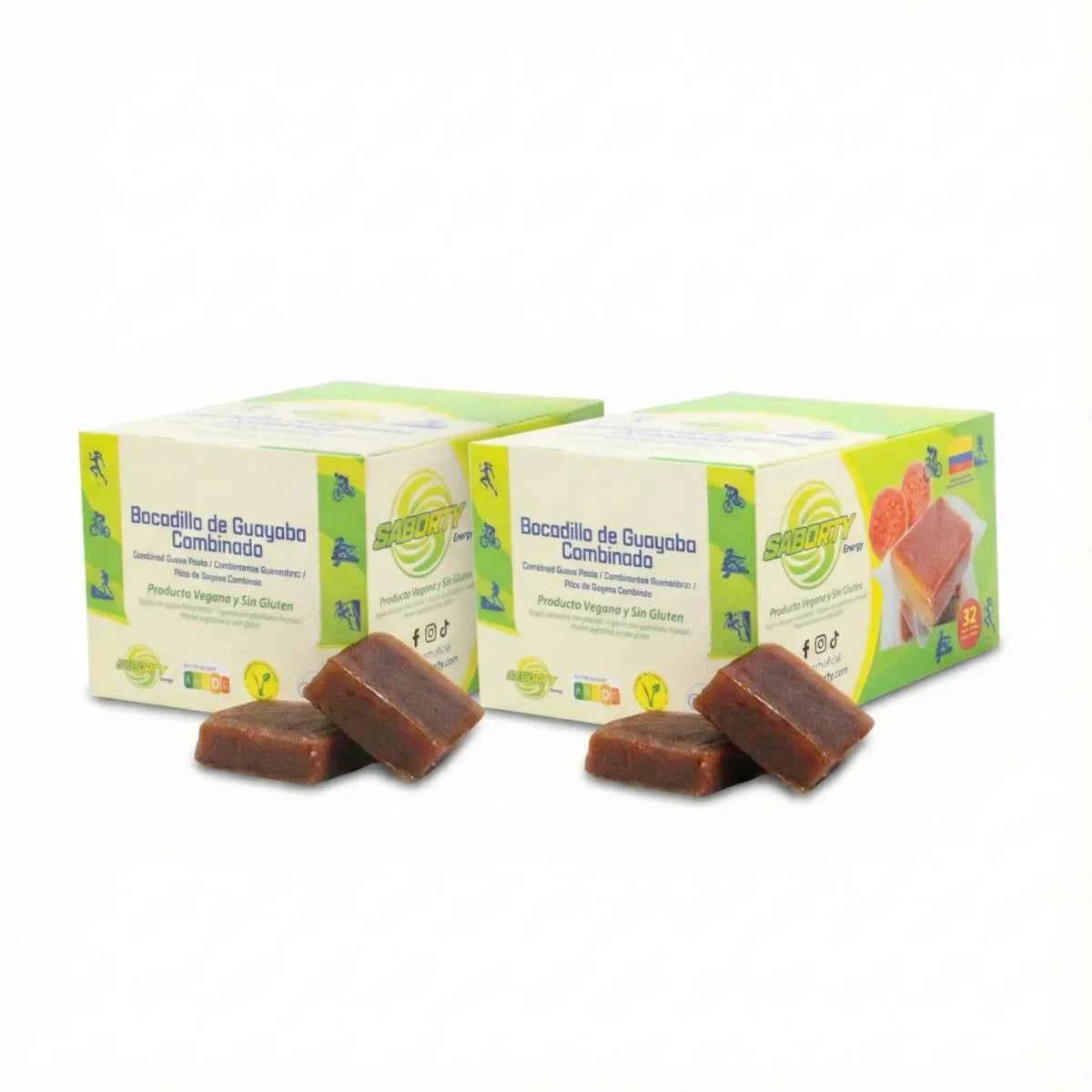 Bocadillo de Guayaba Energy: Gel Sólido Natural (Caja 32 Uds. / Pack Ahorro)