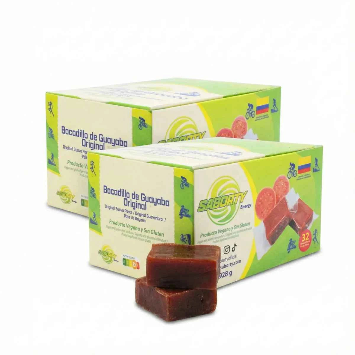 Bocadillo de Guayaba Energy: Gel Sólido Natural (Caja 32 Uds. / Pack Ahorro)