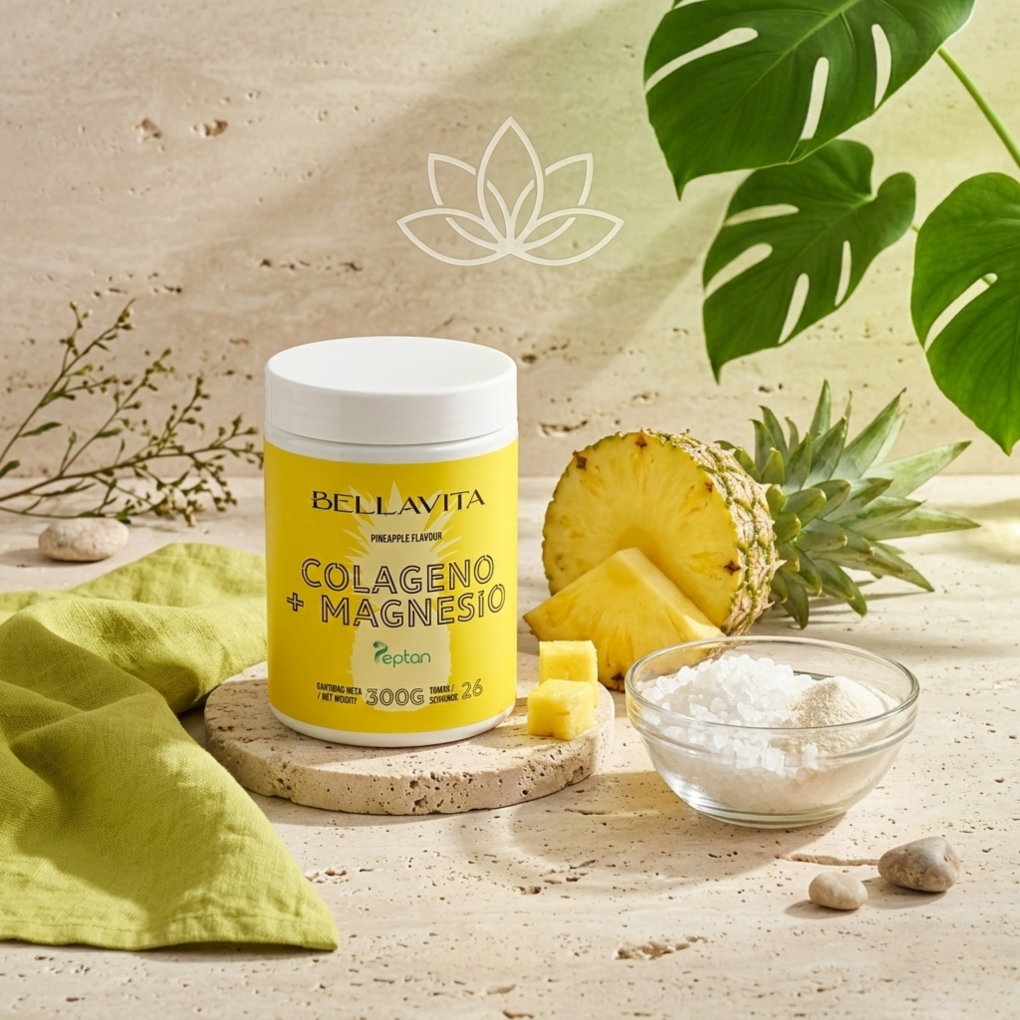 Colágeno + Magnesio EFNE – Peptan® 300g Sabor Piña