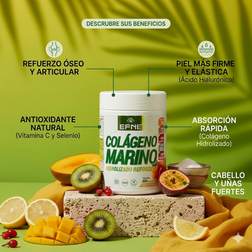 Colágeno Marino Hidrolizado EFNE – Con Ácido Hialurónico y Vitaminas