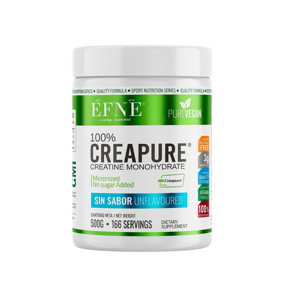 Creatina Monohidrato EFNE – Creapure® 100% Pura Sin Sabor