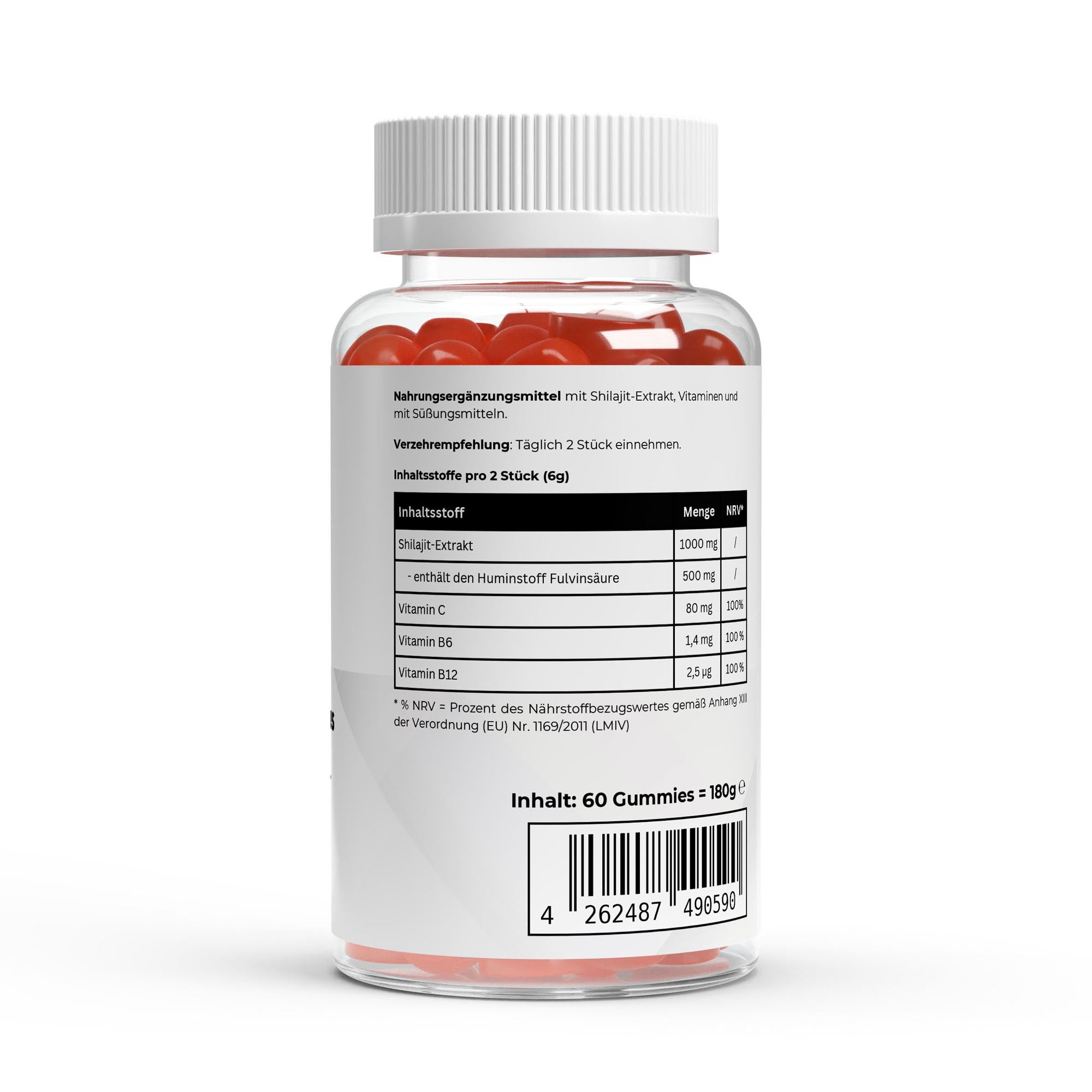 Premium Shilajit Gominolas 1000 + Vitamina C,B6, B12 - 60 pcs