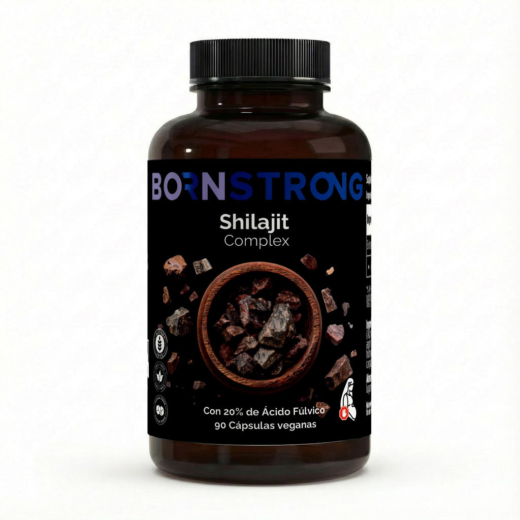 Bote de Shilajit en cápsulas vegetales – 90 cápsulas – extracto seco (Asphaltum punjabianum)
