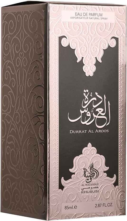 Al Wataniah Durrat Al Aroos - Perfume Floral y Afrutado de 85ml - Aroma Delicado y Elegante - Ideal para Uso Diario y Ocasiones Especiales