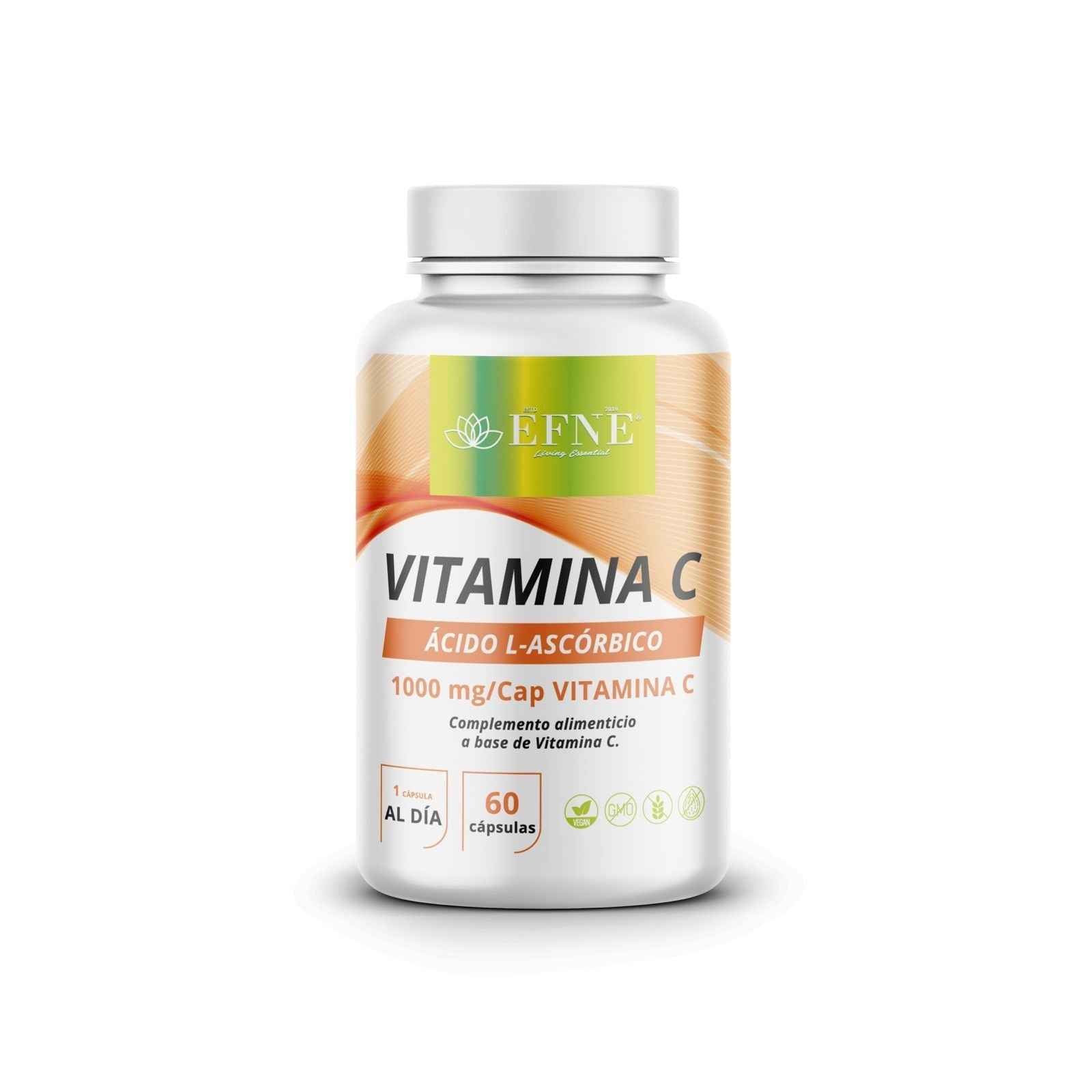 Vitamina C 1000 mg EFNE | 60 cápsulas | Vegano