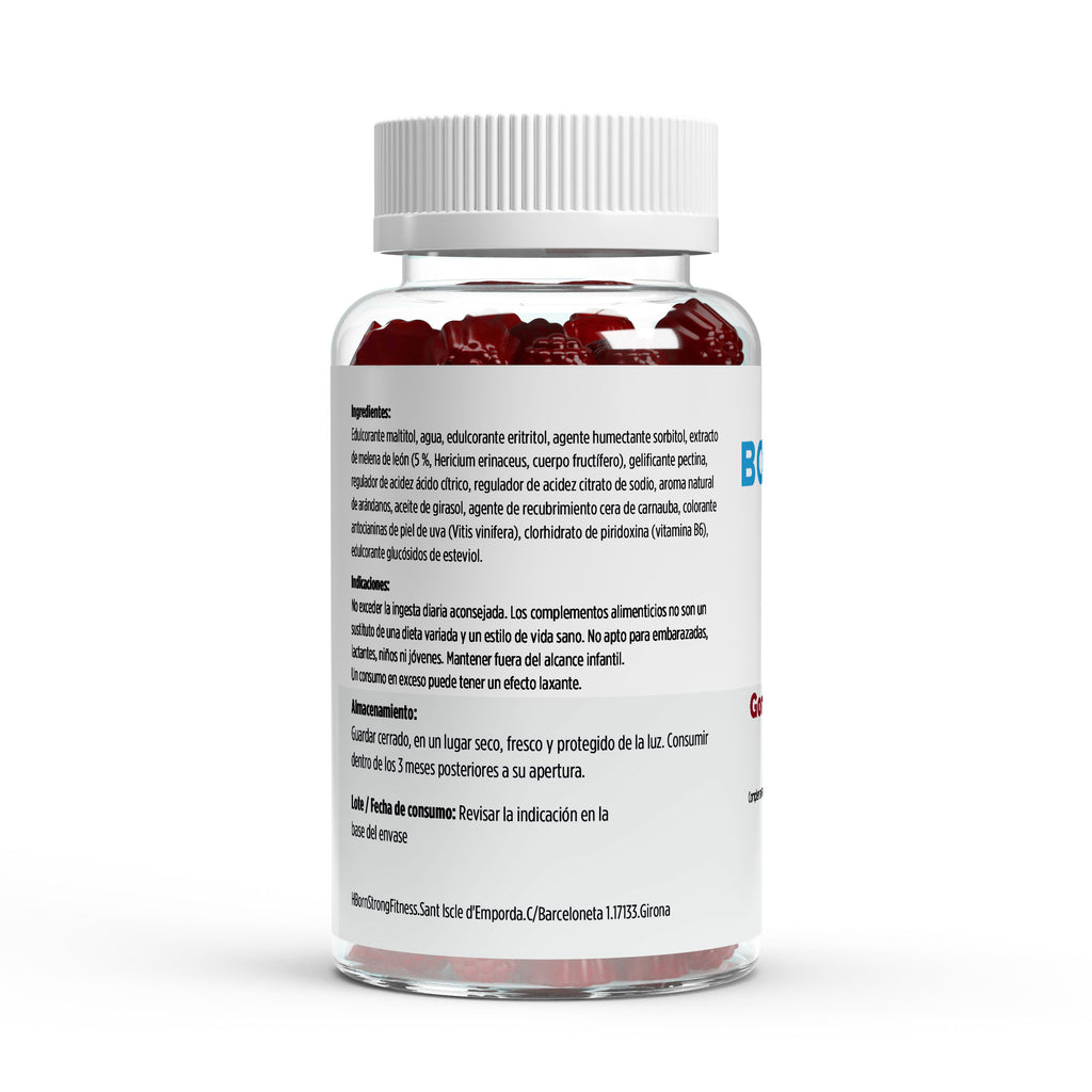 Gominolas Lion's Mane (Melena de León) + Vitamin B6 • Claridad Mental • Focus Limpio • Rendimiento - BORNSTRONG FITNESS