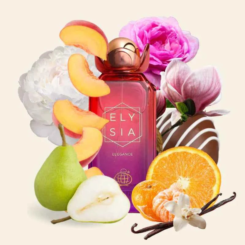 Fragrance World Elysia Elegance Eau De Parfum 100ml Fruity Gourmand Women's Fragrance with Pear