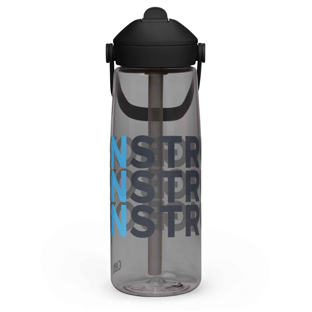 Flip straw water bottle