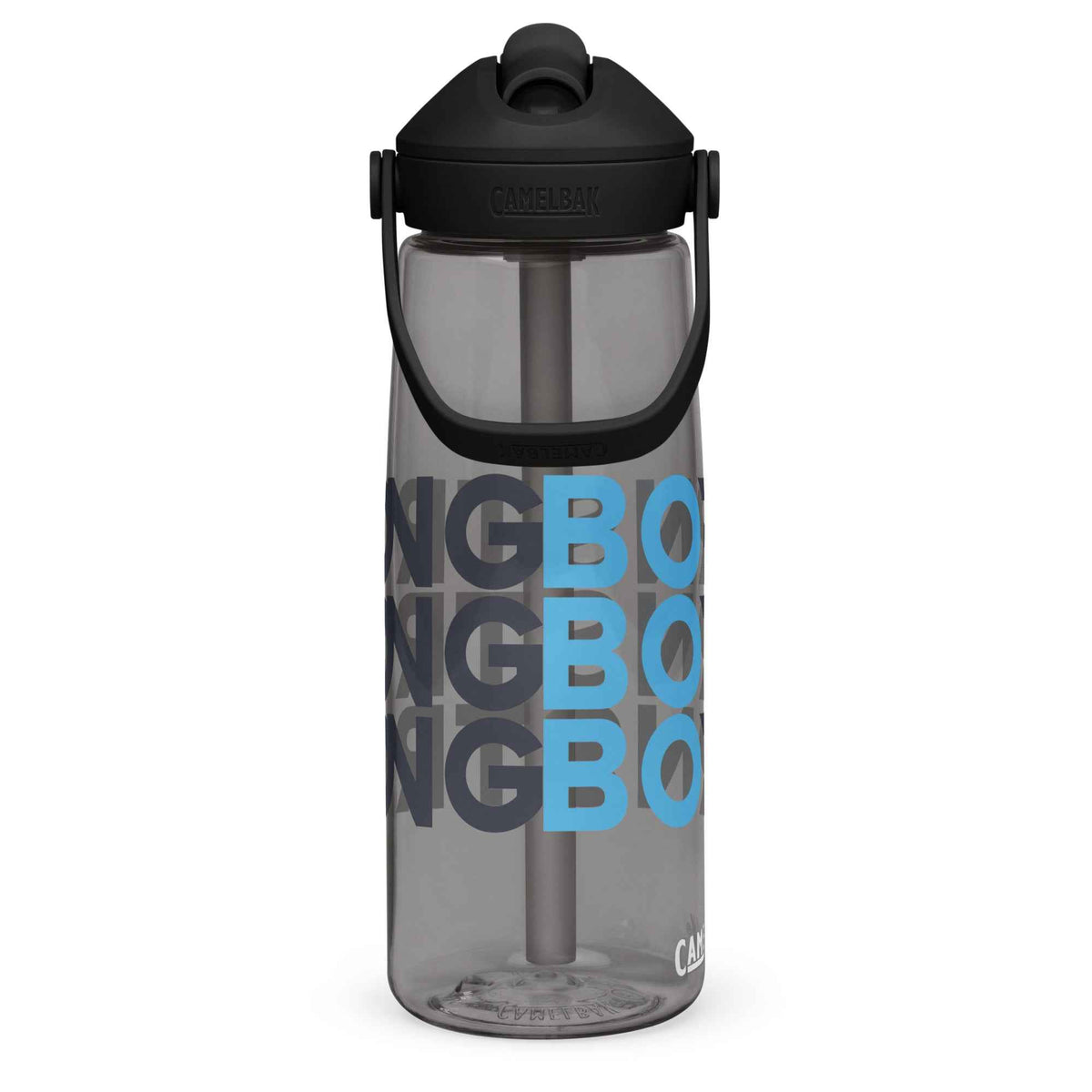 Flip straw water bottle