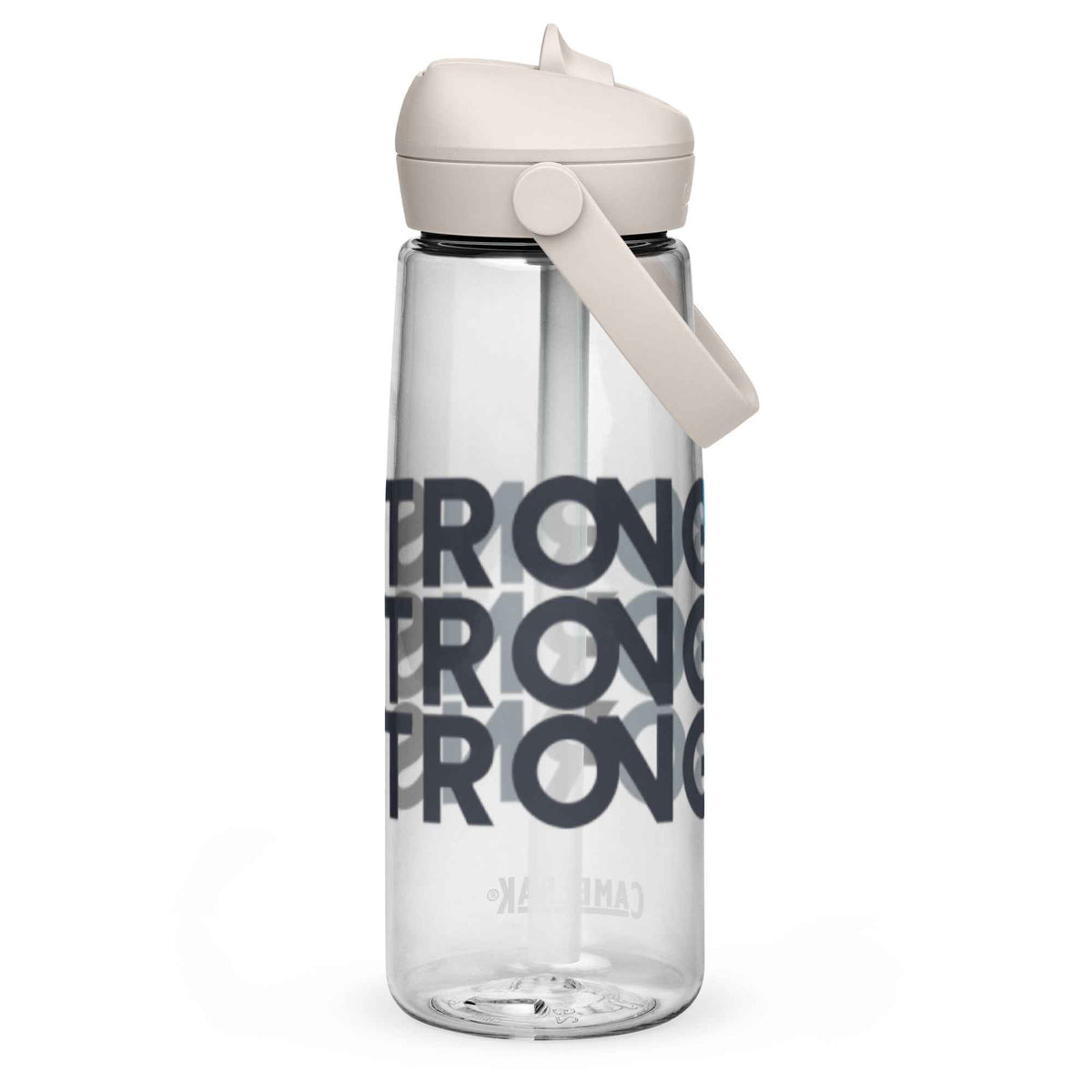 Flip straw water bottle