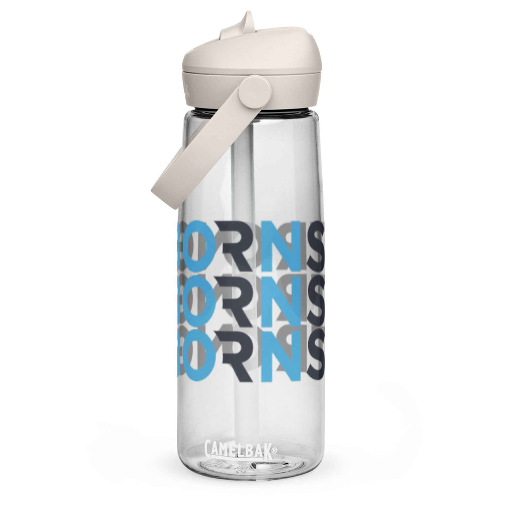 Flip straw water bottle