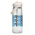Flip straw water bottle