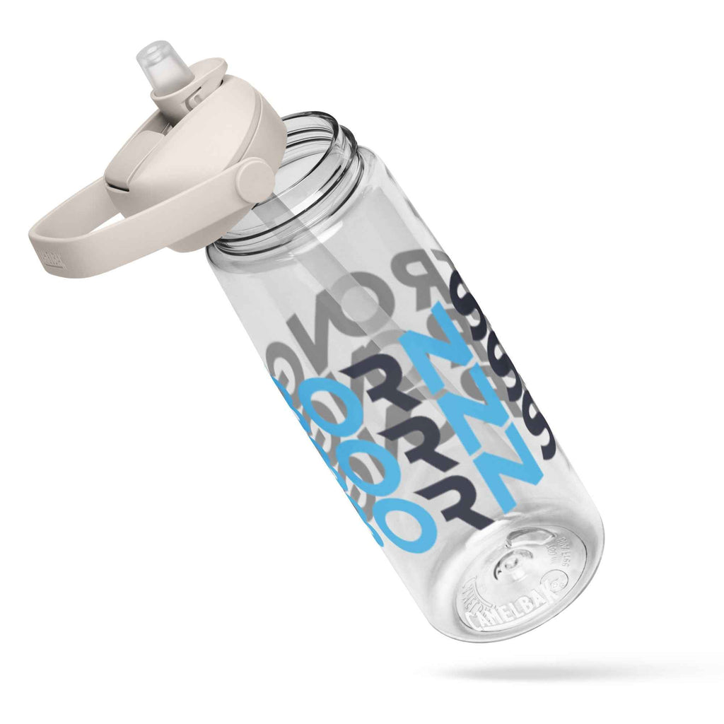 Flip straw water bottle