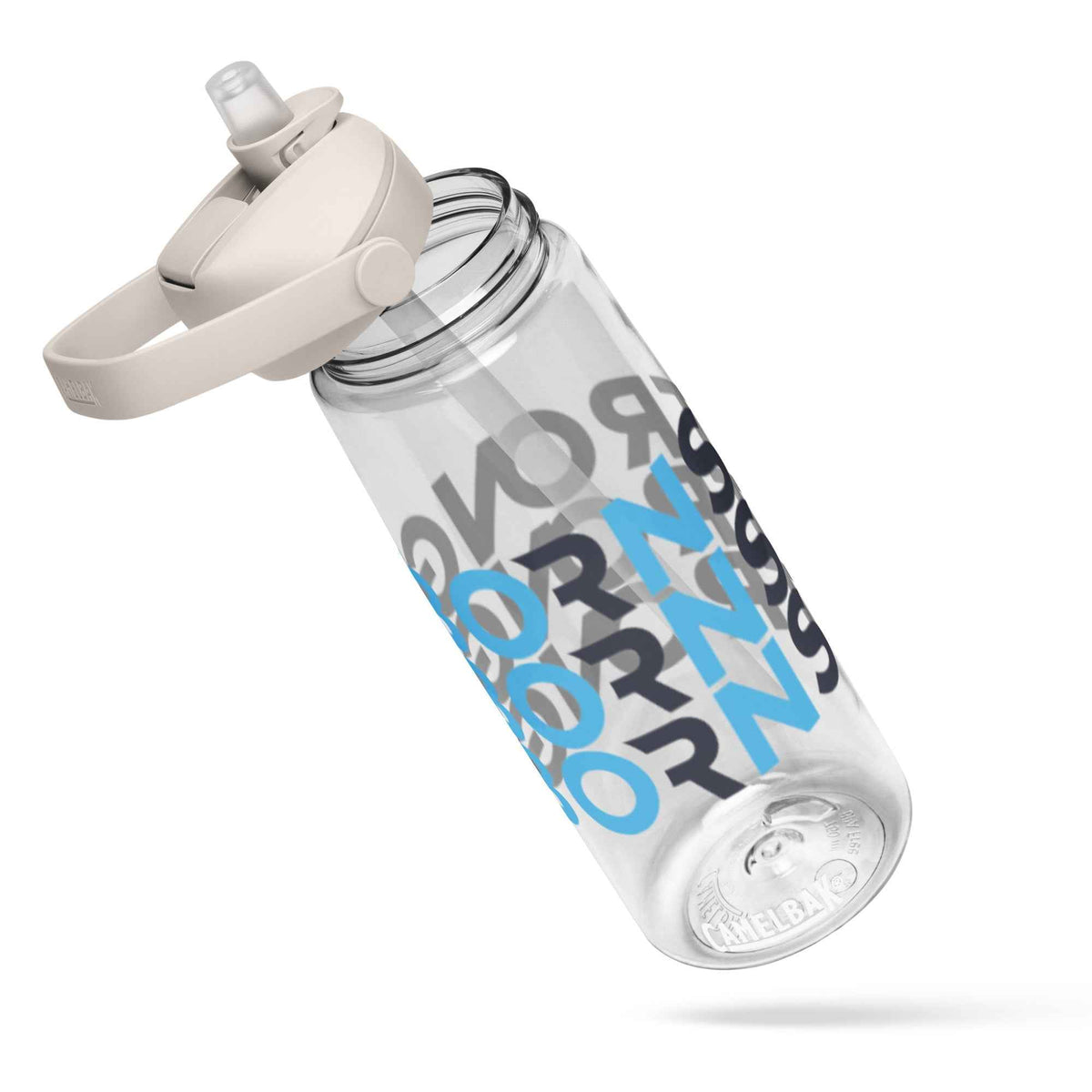 Flip straw water bottle