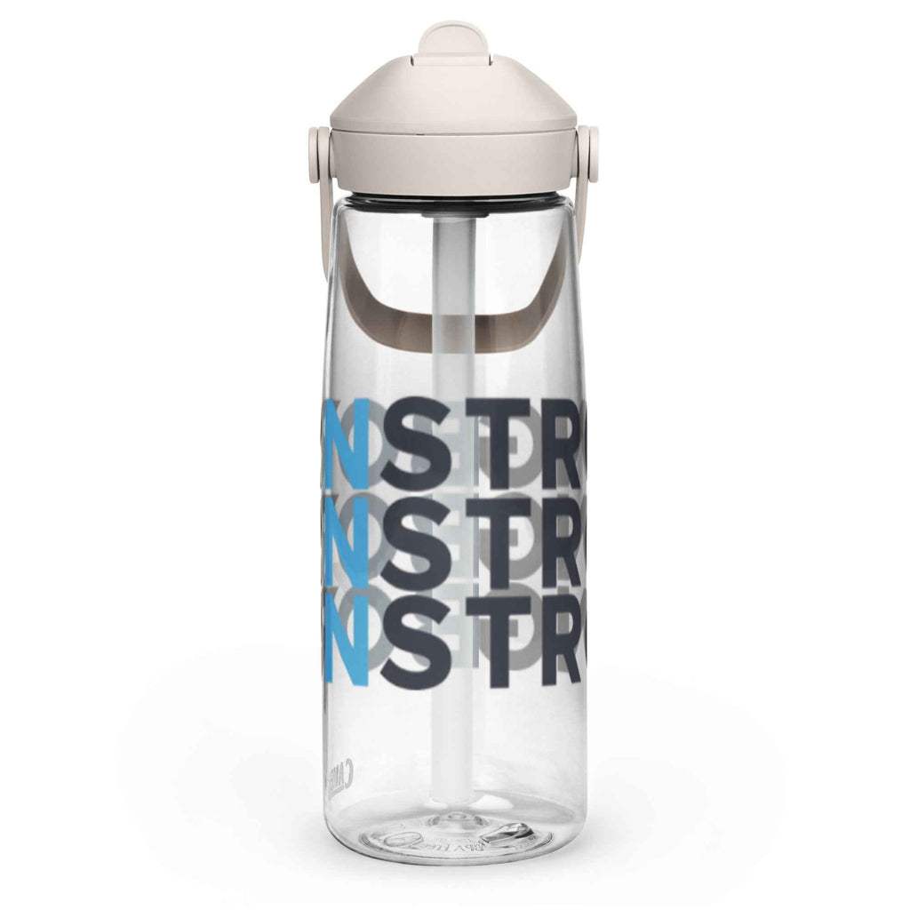 Flip straw water bottle