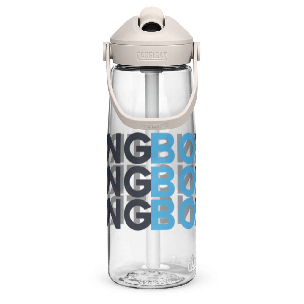 Flip straw water bottle